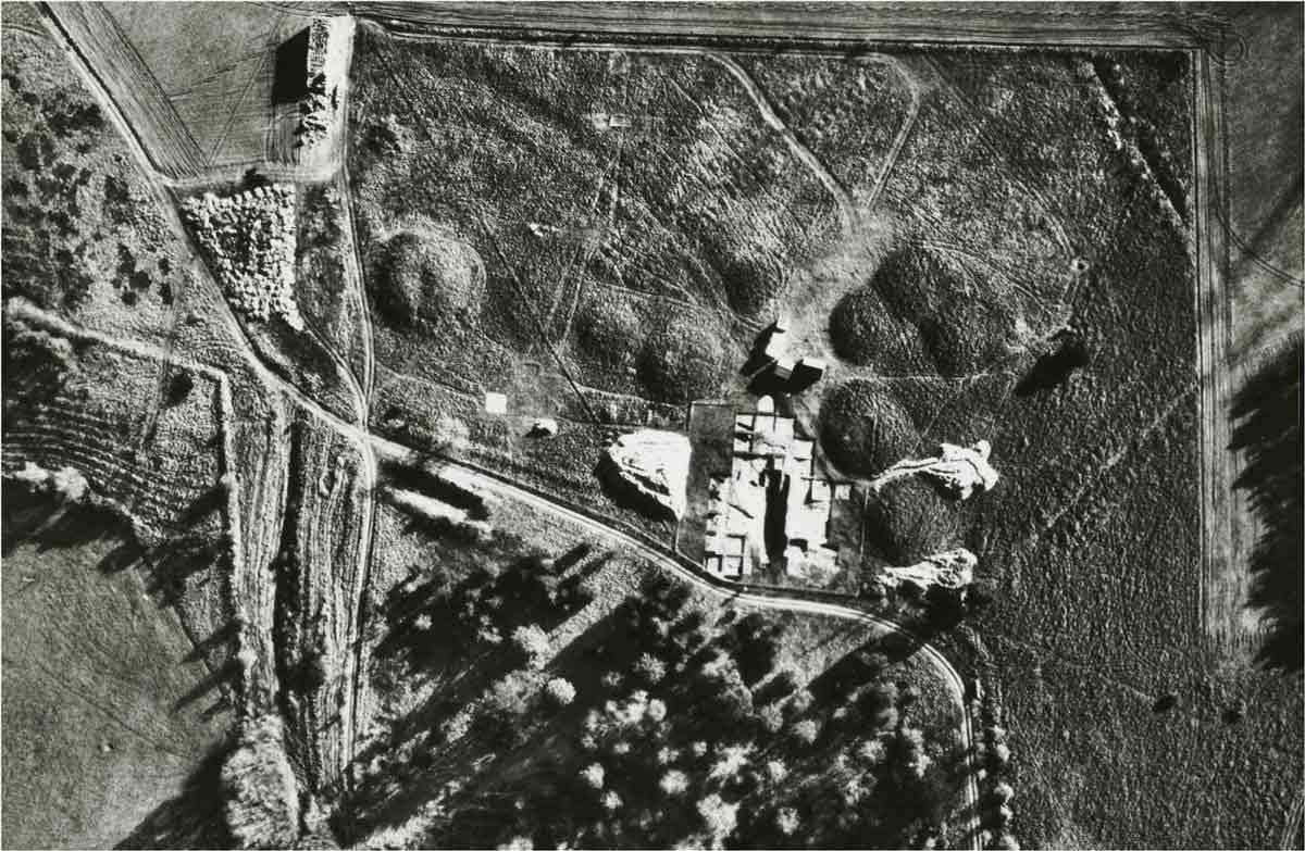 aerial view sutton hoo mounds