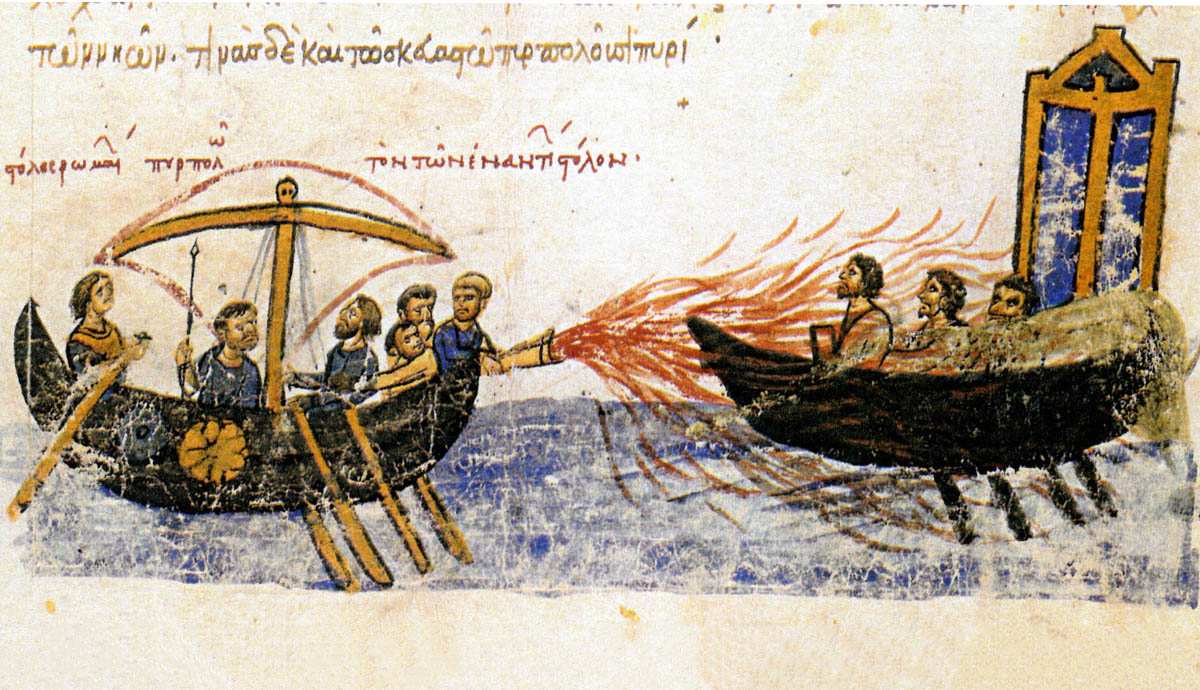 greek fire against thomas the slav