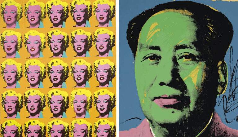 andy warhol marilyn diptych and mao paintings