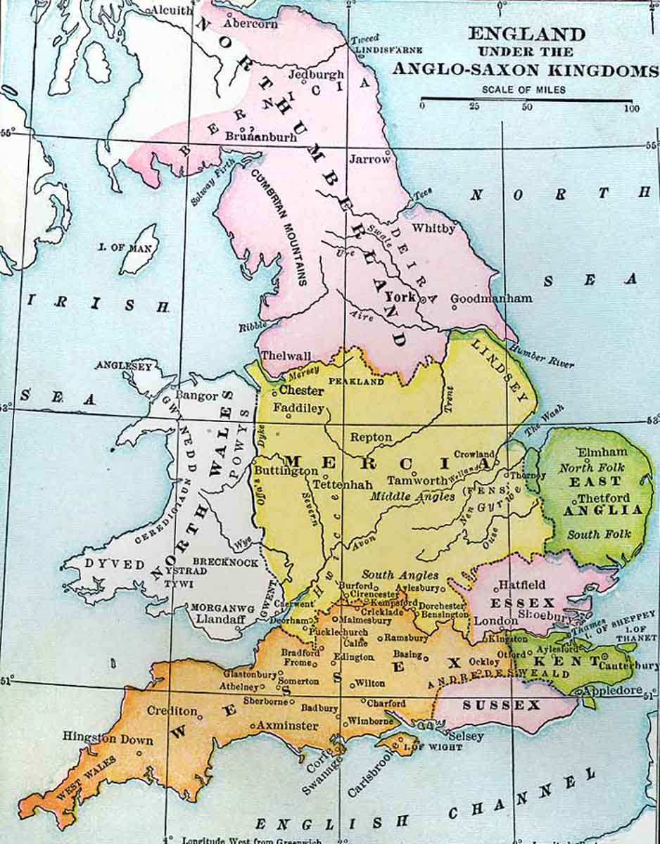 anglo saxon map kingom of mercia