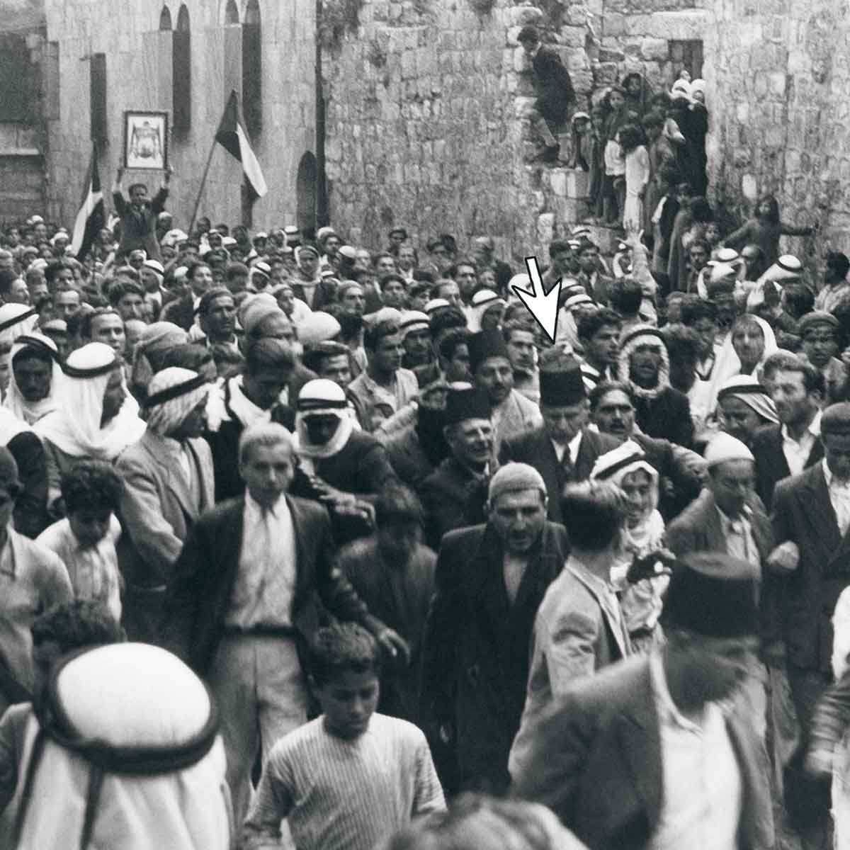 arab protest against jewish migration photo