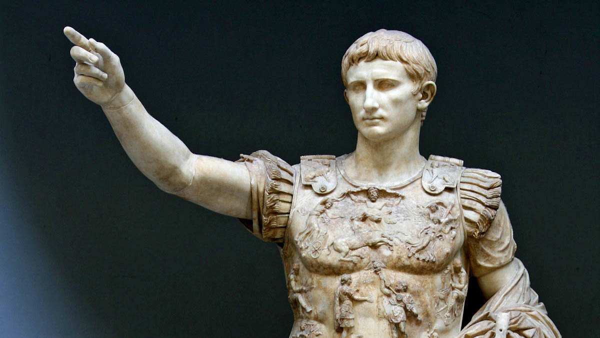 Detail from the larger-than-life statue of Augustus of Prima Porta, early 1st century CE. Source: Musei Vaticani, Rome