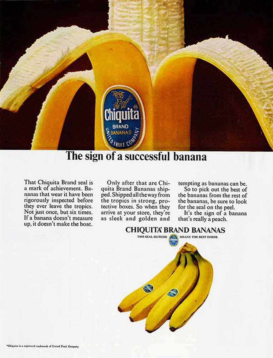 banana advertisement chiquita sign successful