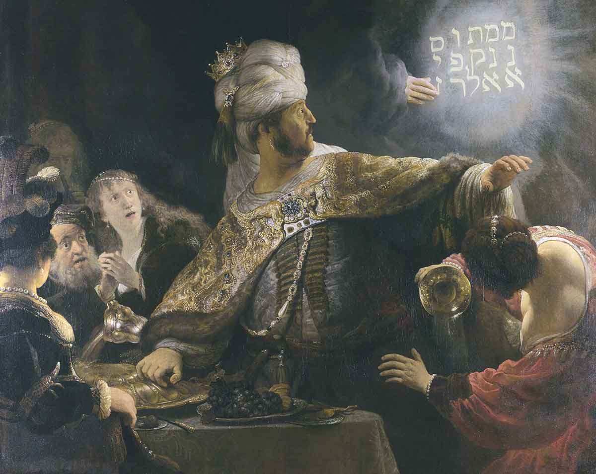 belshazzars feast rembrandt wise men