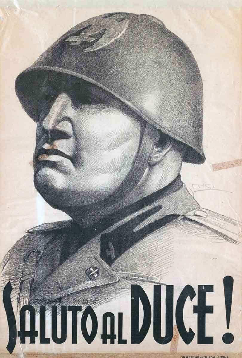 benito mussolini propaganda poster