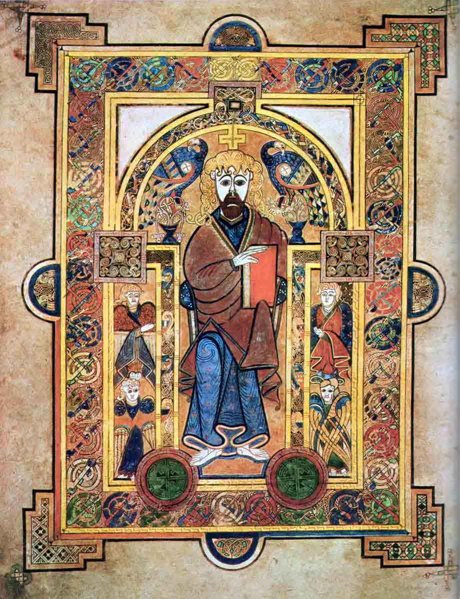 book of kells christ enthroned