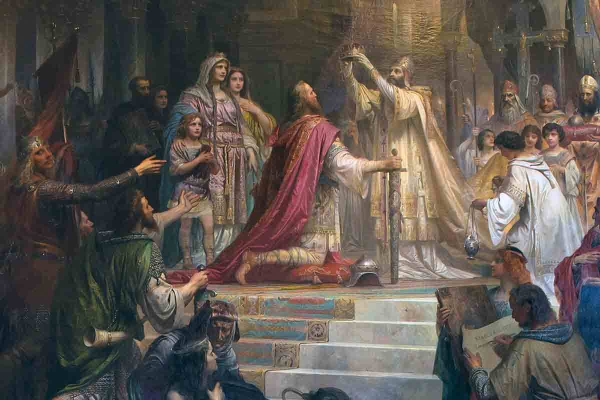 charlemagne crowned at mass