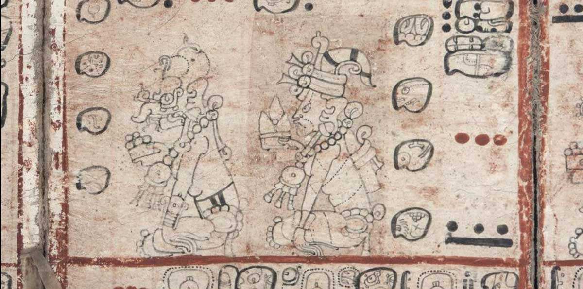 dresden codex mayan manuscript illustration