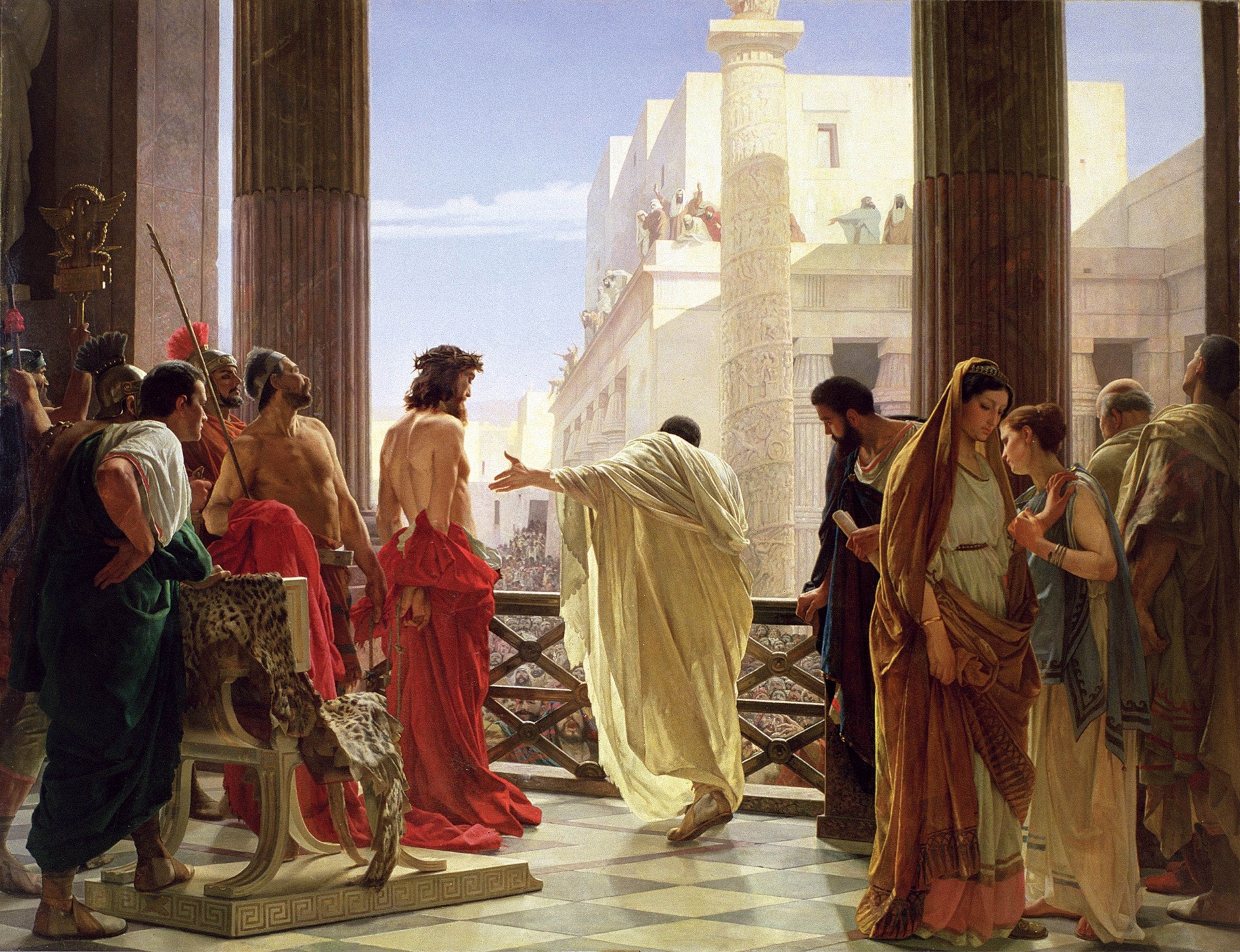 Ecce Homo ("Behold the Man"), by Antonio Ciseri, ca. 1860 to ca. 1880. Source: Museo d'arte della Svizzera italiana, Lugano