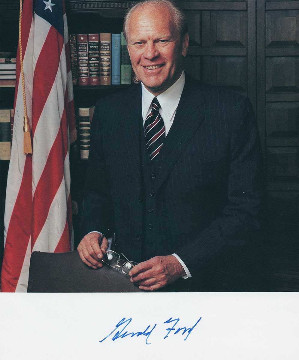 gerald ford signed photo