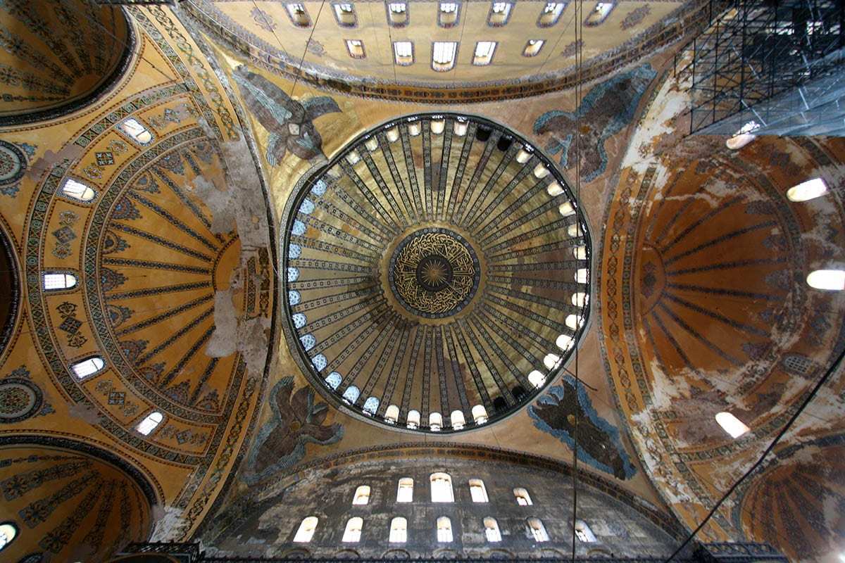 golden dome hagia sophia