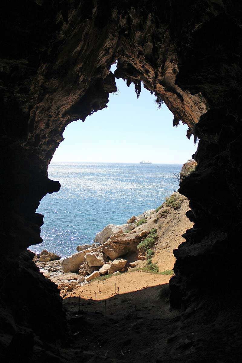 gorham cave entrance