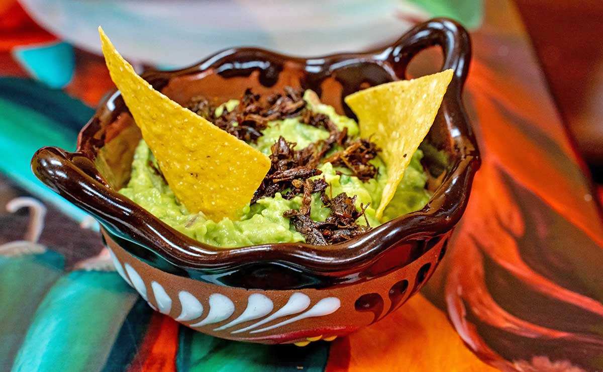 guacamole chapulines fried grasshoppers