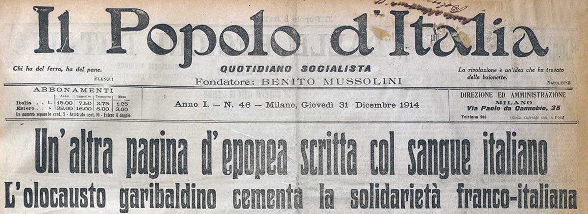 il popolo d_italia 31 december 1914