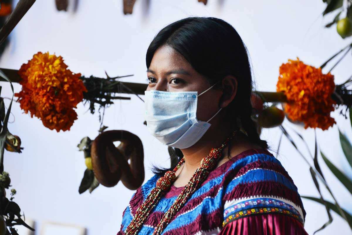 indigenous woman mexico mask