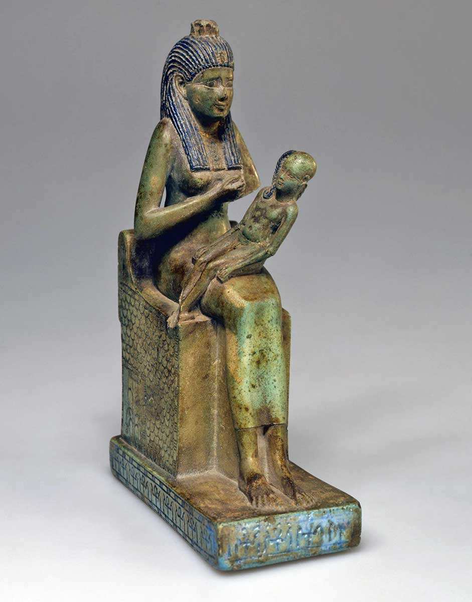 isis horus seated bronze