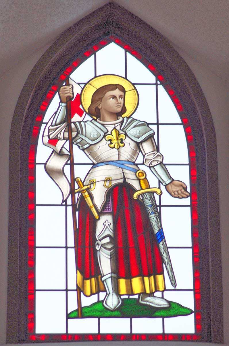 joan of arc stained glass window