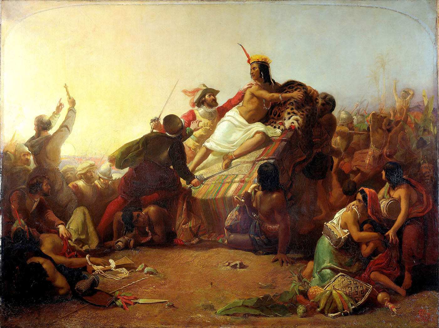 john millais pizarro seizing inca empire painting