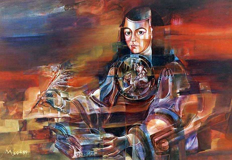 juana ines de la cruz mauricio garci╠üa vega painting