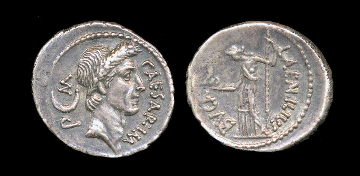 julius caesar coin silver denarius