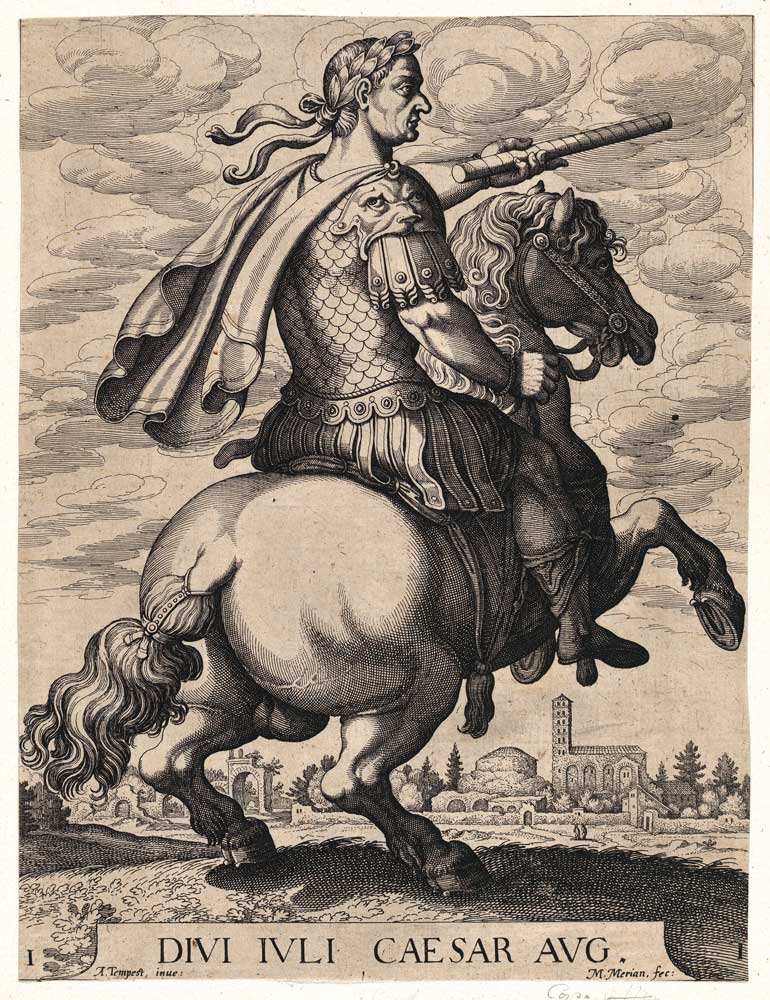 julius caesar famous horse illustration