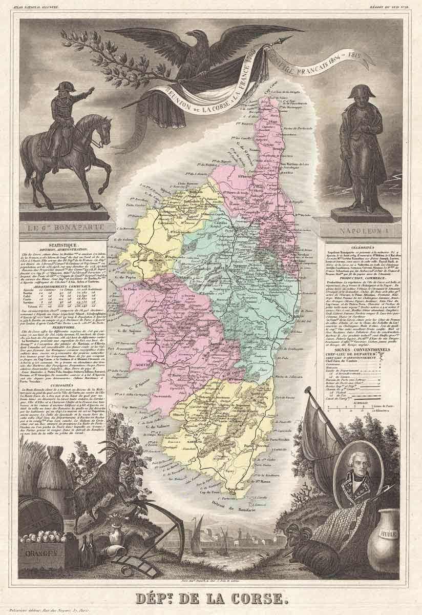 map corsica levasseur 1861