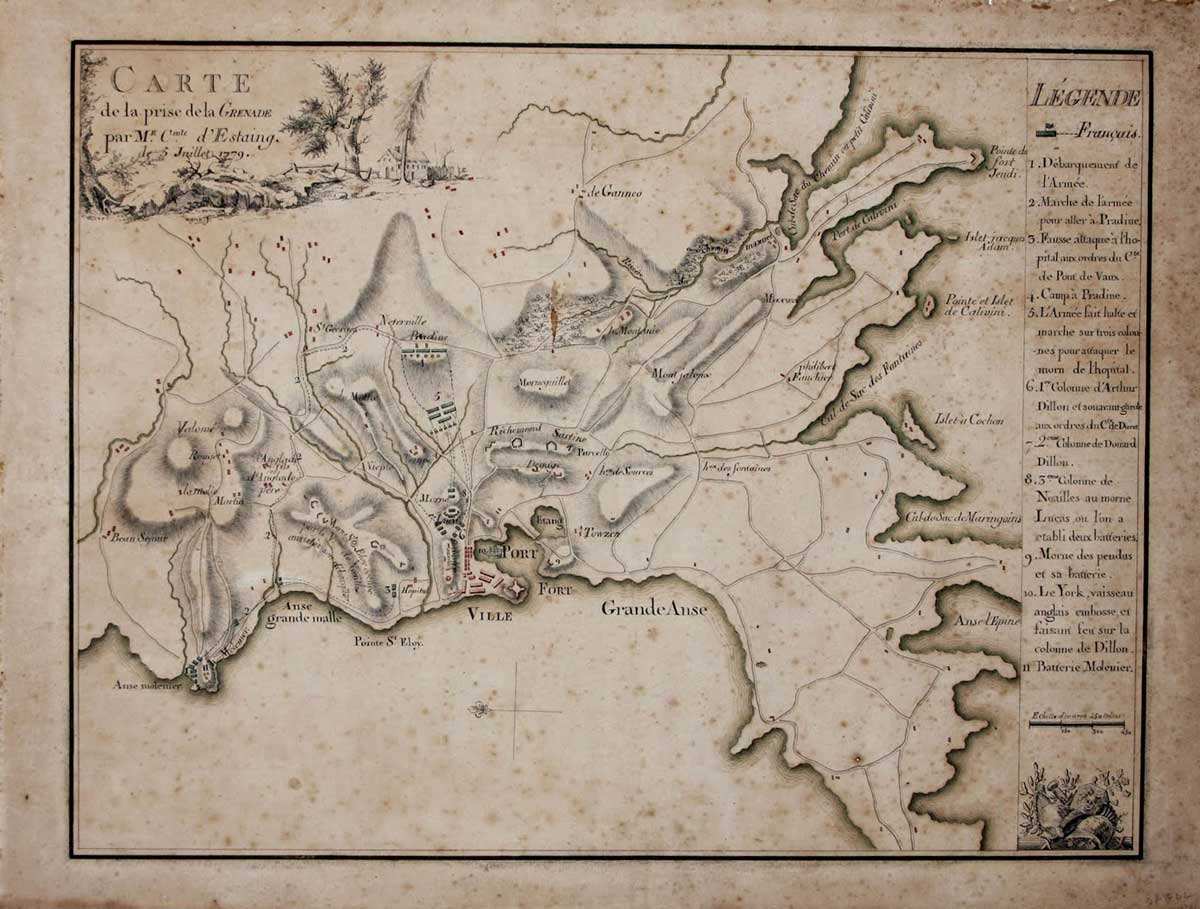 map grenada 1799