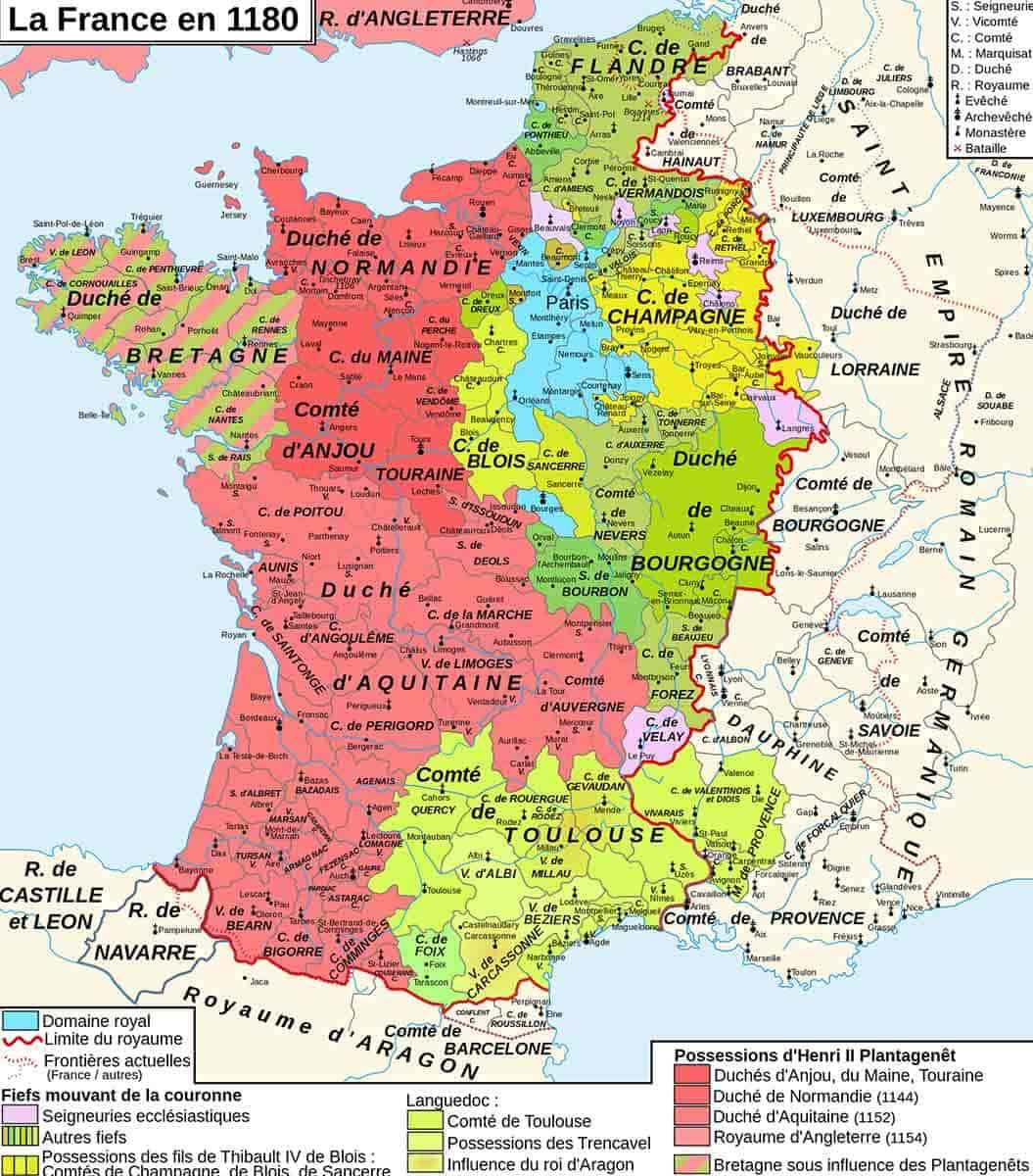 map of angevin empire france