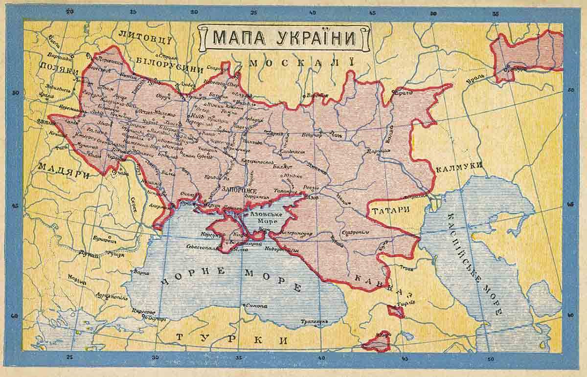 map of Ukraine 1919