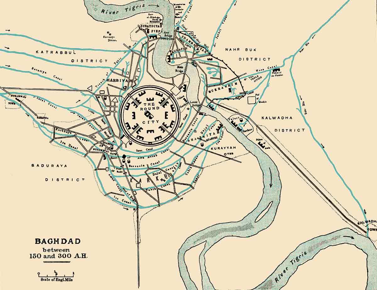 medieval baghdad map