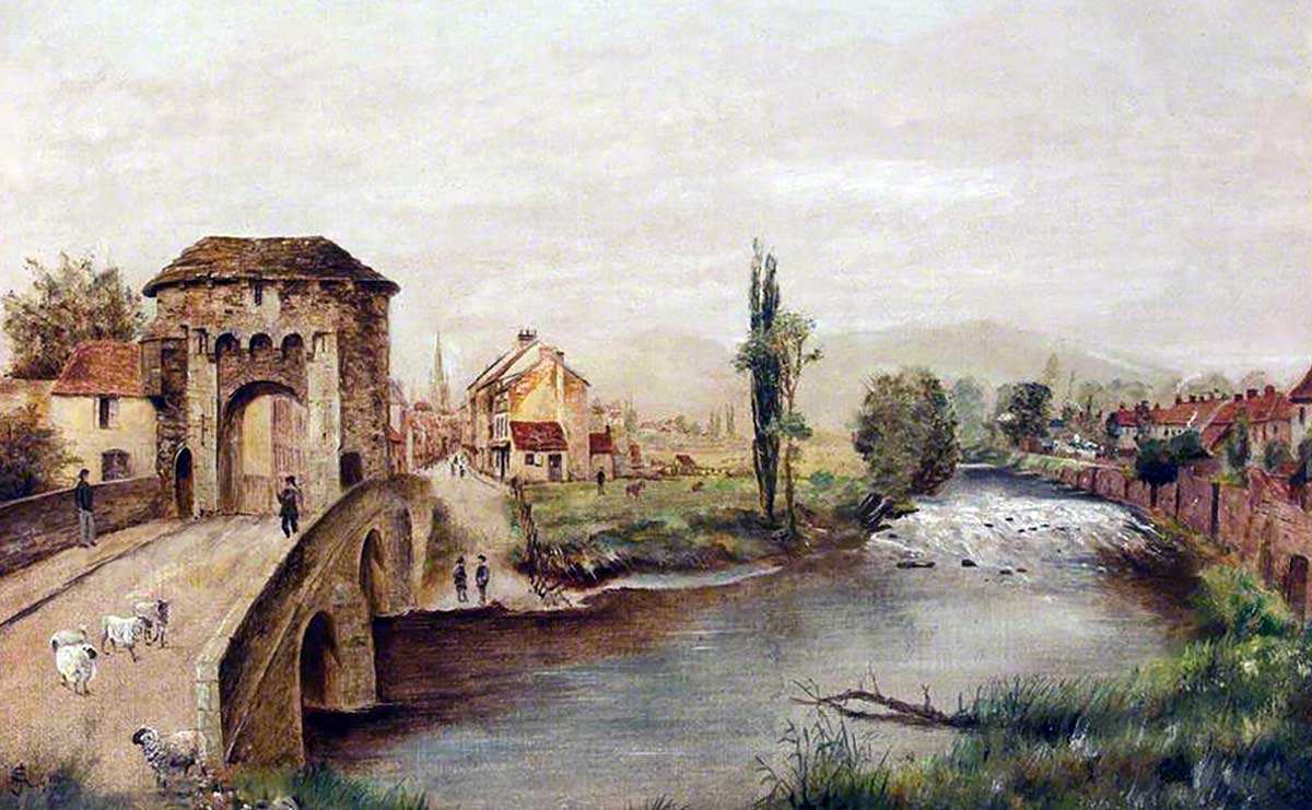 monnow bridge monmouth by john arthur evans