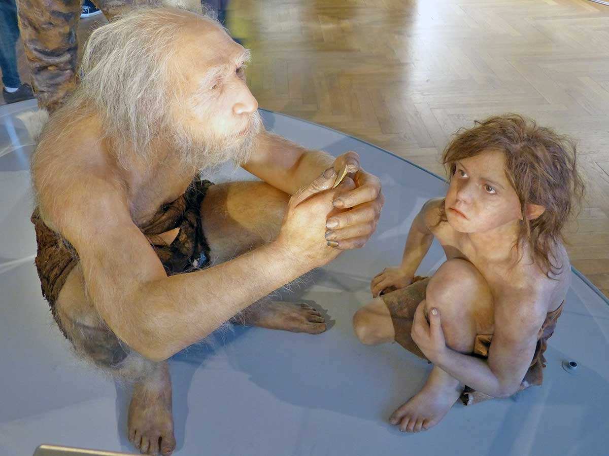 neanderthal and child