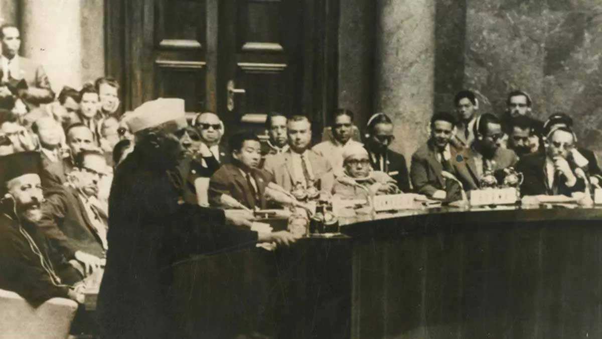 nehru during belgrade conference photo