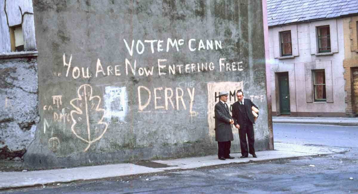 now entering free derry graffiti