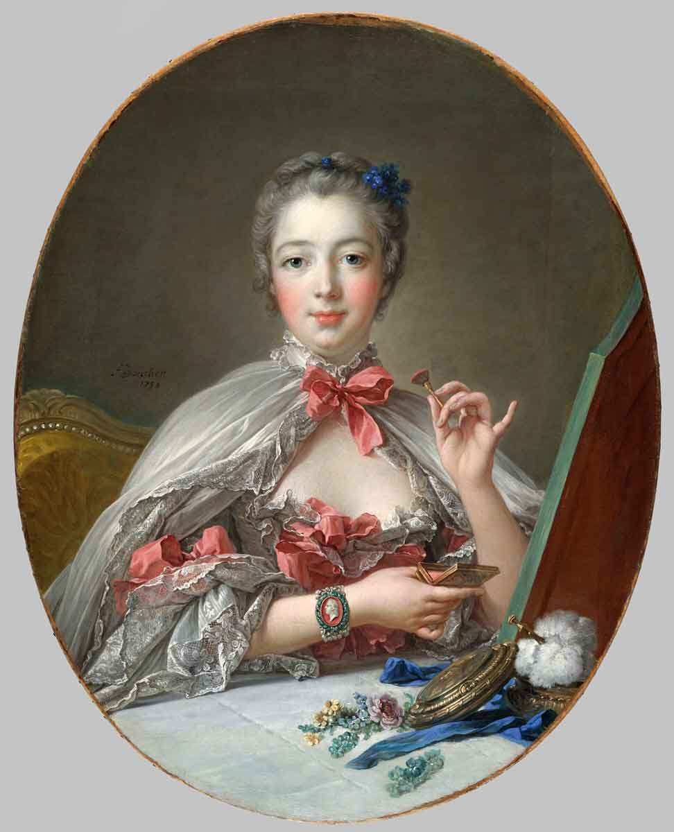 pompadour at her toilette fran‡ois boucher