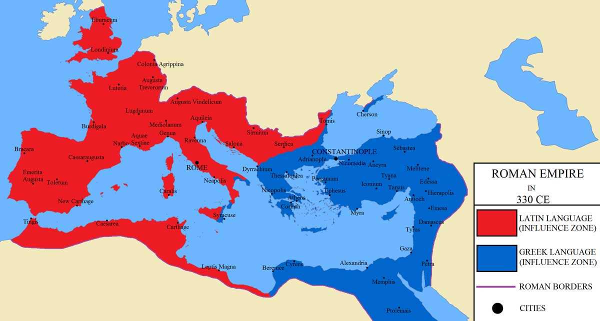 roman empire 330 map