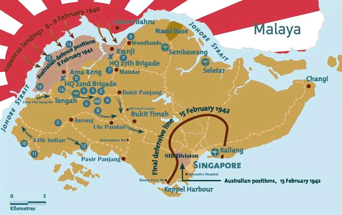 singapore invasion map