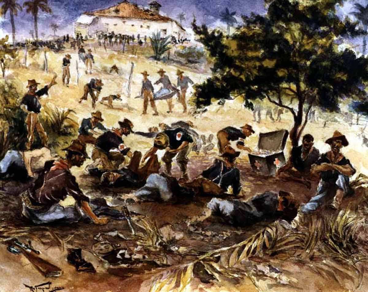 spanish american war cuba field hospital painting