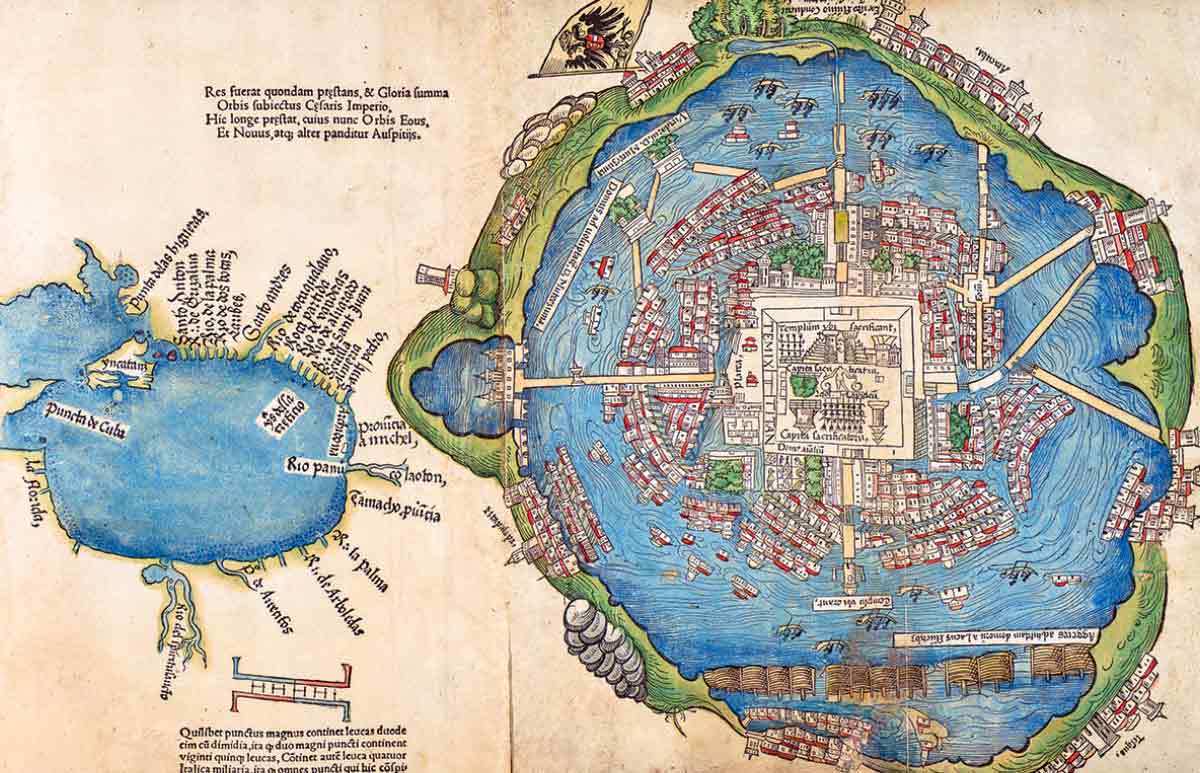 tenochtitlan map 1500s