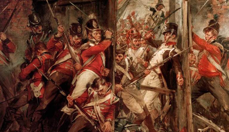 the battle of waterloo painting gates hougoumont