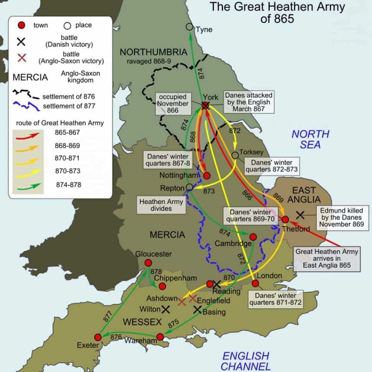 viking invasions map