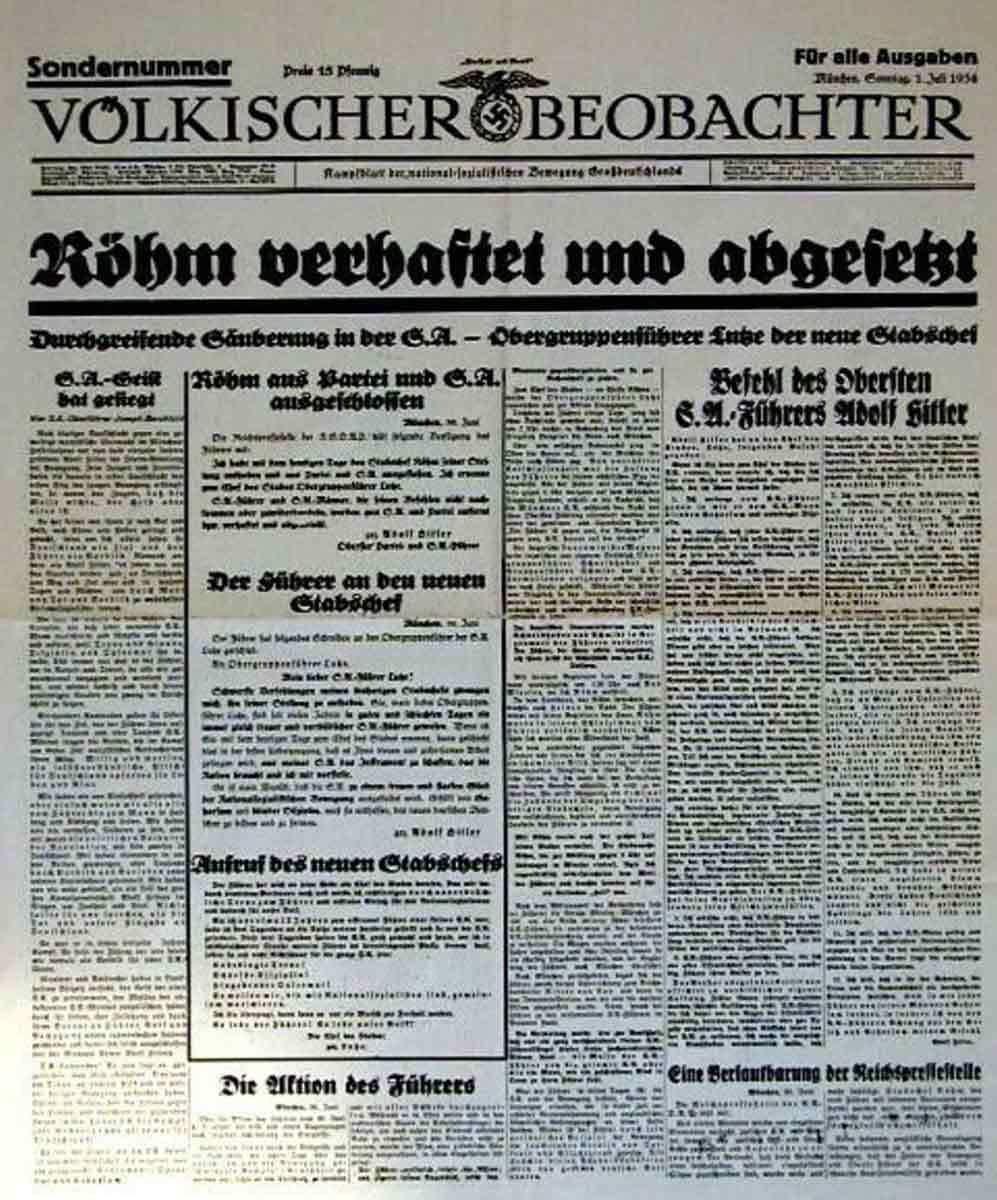 voelkischer beobachter july 1 1934