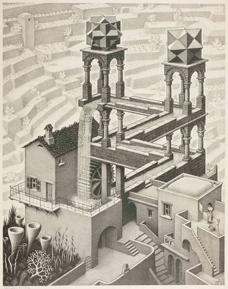 waterfall mc escher 1961