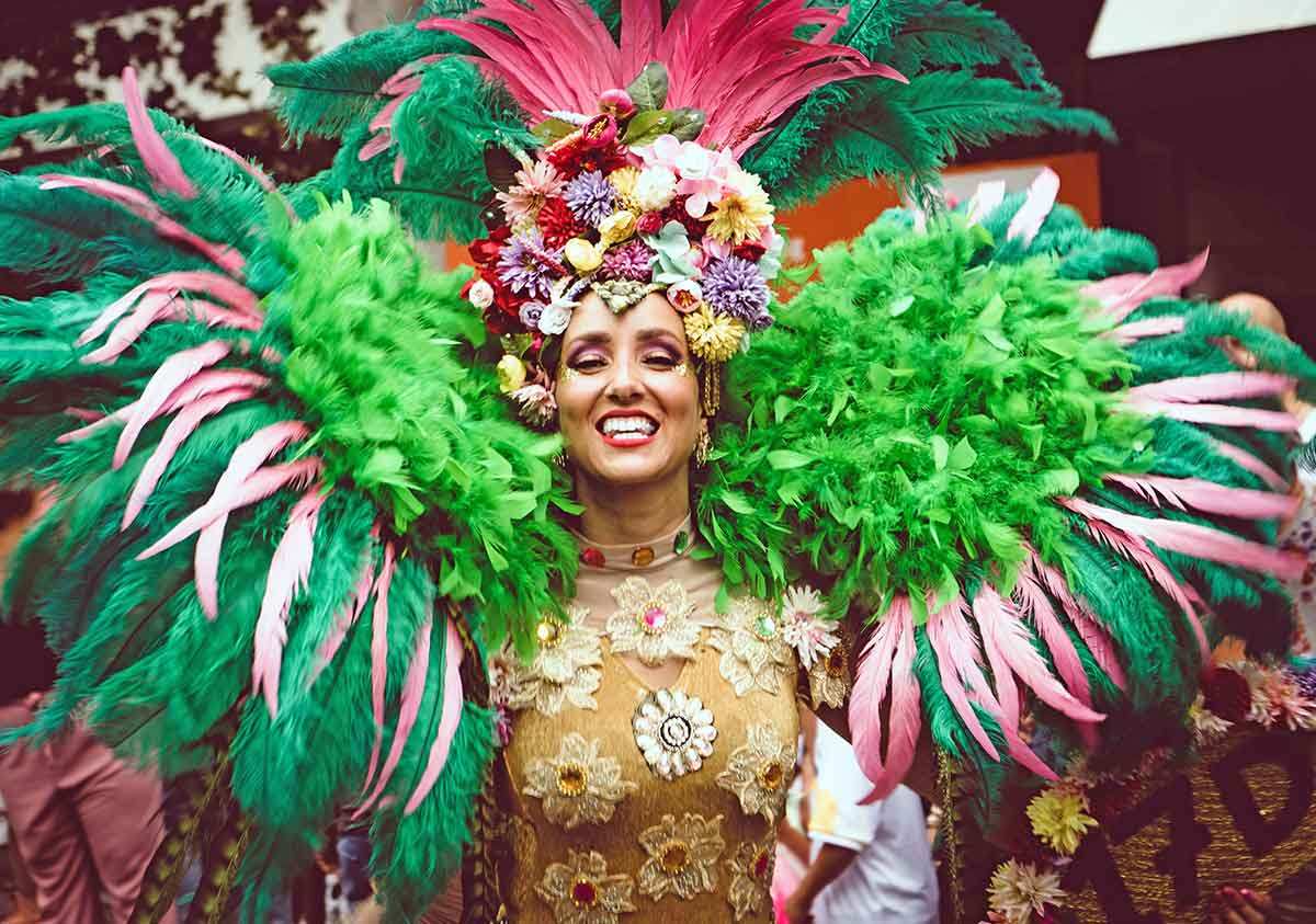 woman brazil carnival colorful festive