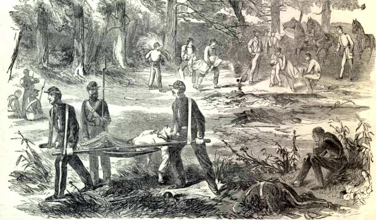 wounded soldiers bull run 1861